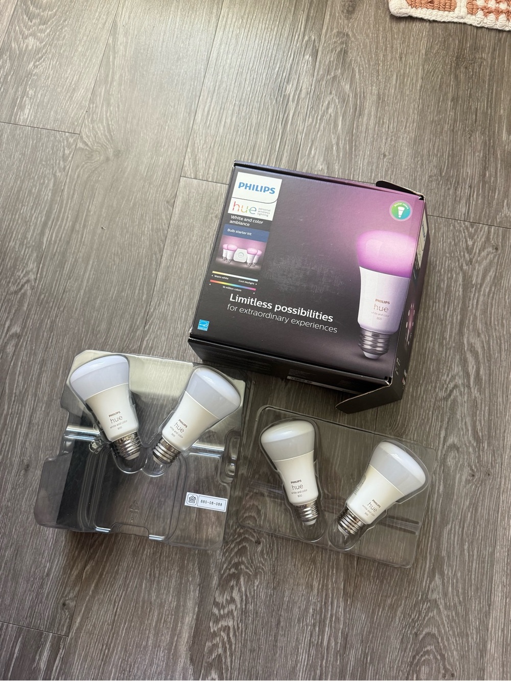 Philips Hue White and Color Ambiance Bulbs (4)